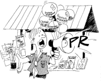 A coloring page of helping others